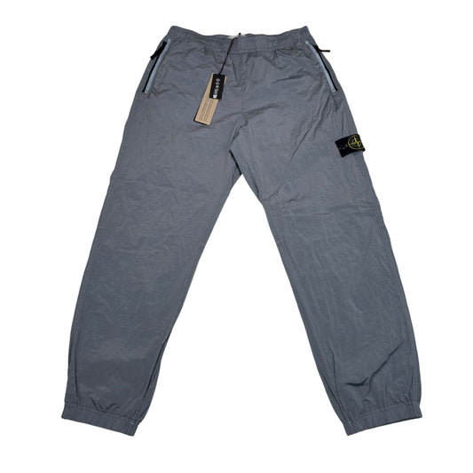 Stone Island Avio Blue Nylon Metal Compass-Patch Trousers