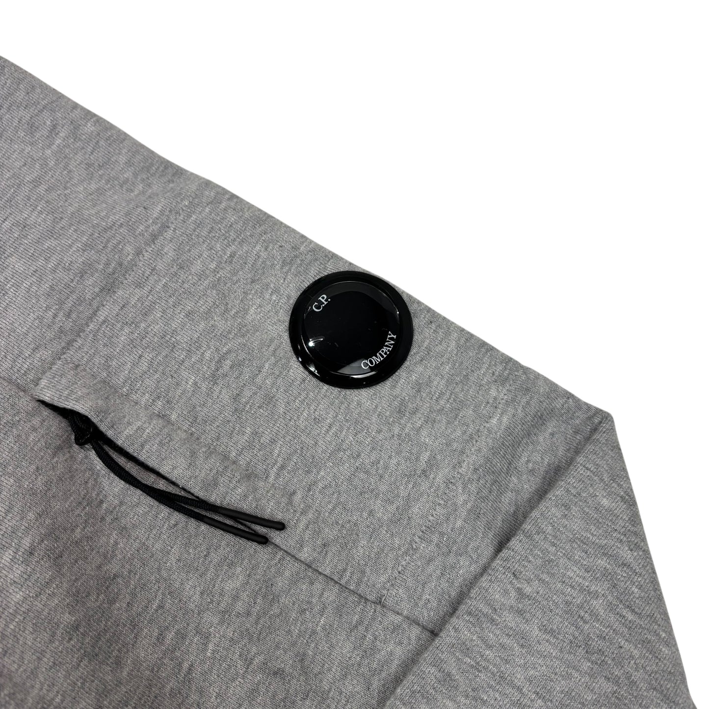 CP Company Grey Single Goggle Diagonal Fleece Hoodie