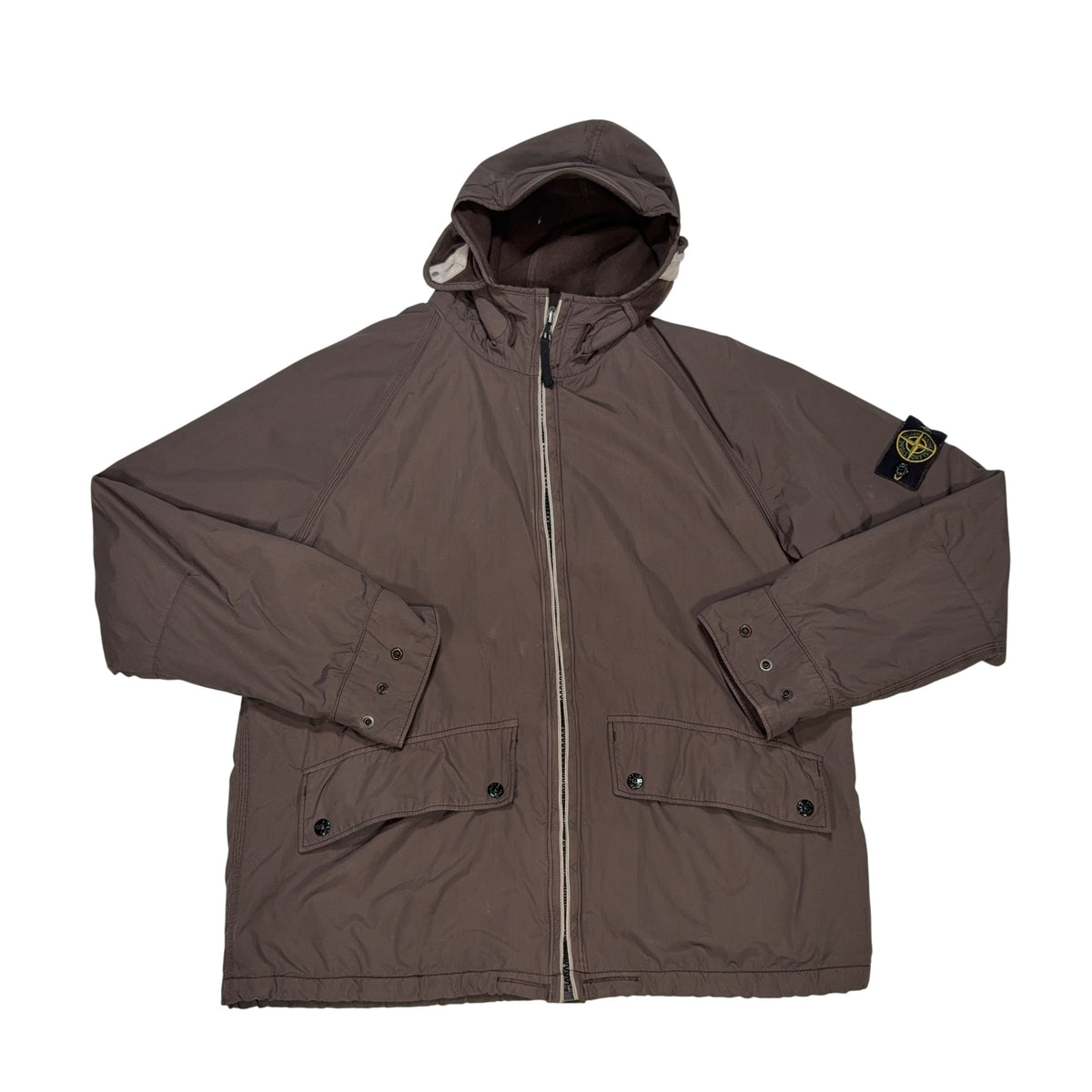 Stone Island Riot Mask Cotton Lined Brown Jacket