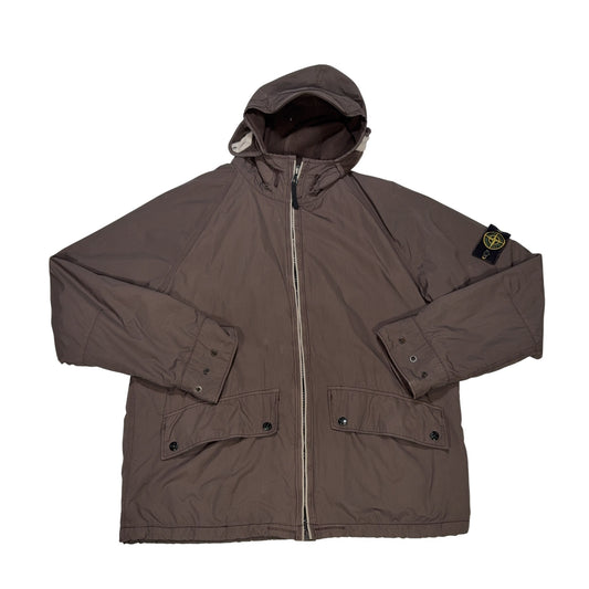 Stone Island Riot Mask Cotton Lined Brown Jacket