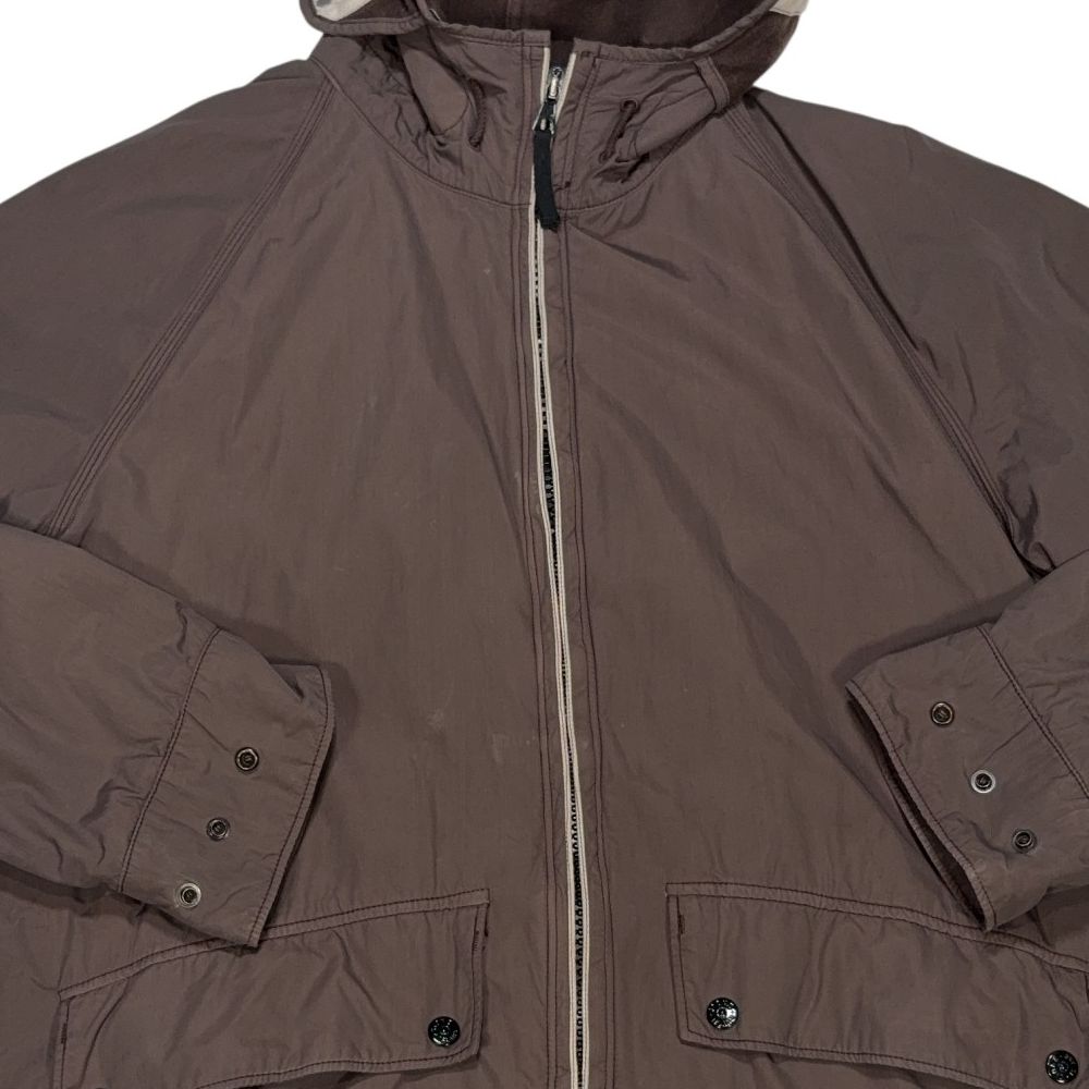 Stone Island Riot Mask Cotton Lined Brown Jacket