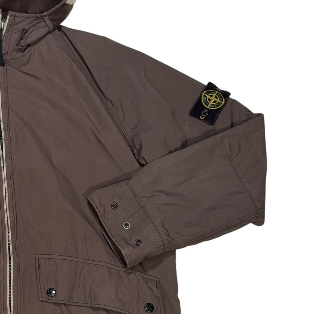 Stone Island Riot Mask Cotton Lined Brown Jacket