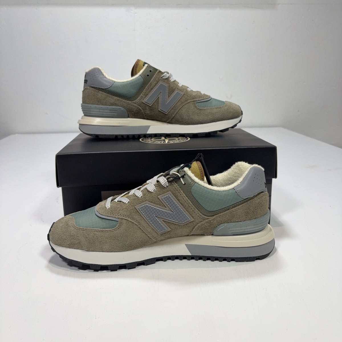 Stone Island x New Balance 574 Olive Green Green Trainers