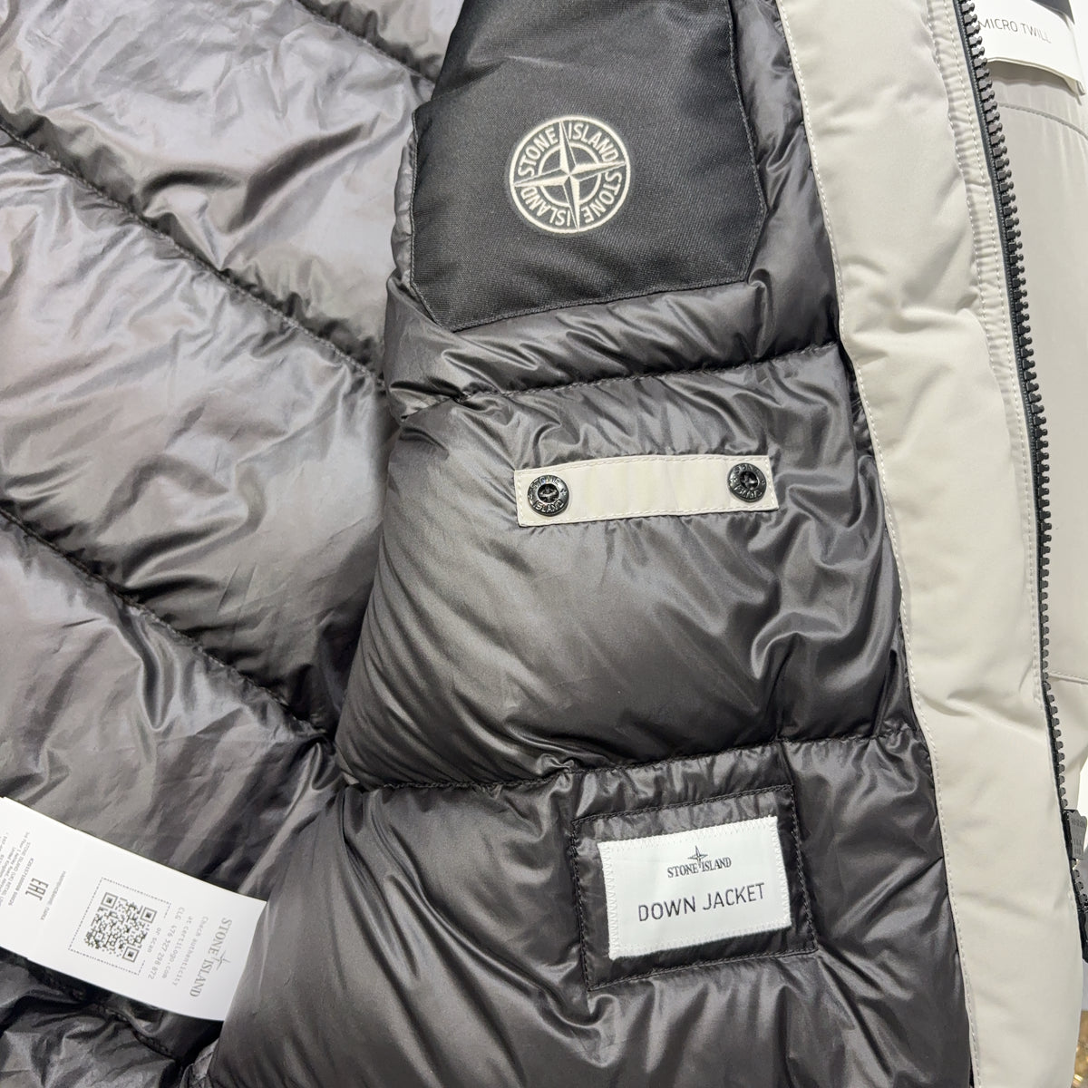 Stone Island Micro Twill Grey Coat