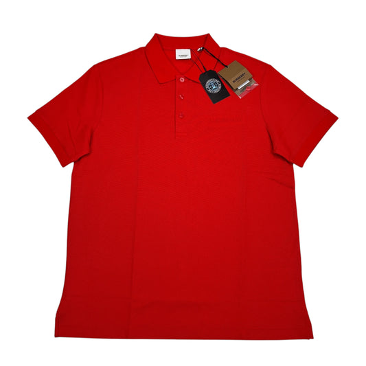 Burberry Red Logo-Embroidered Polo Shirt
