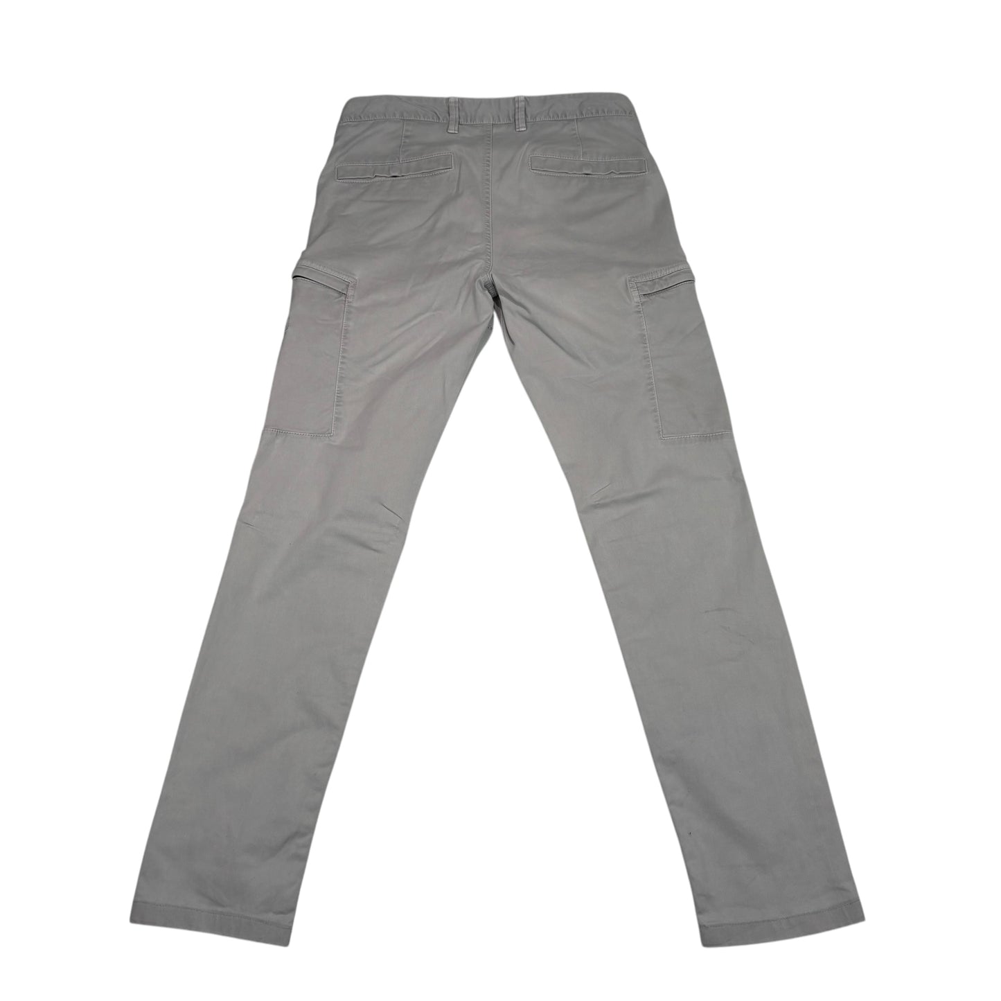 Stone Island Light Grey Compass-Patch Cotton Cargo Trousers