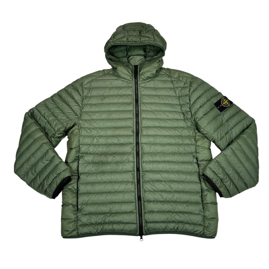 Stone Island Green Loom Woven Chambers R-Nylon Down-TC Jacket