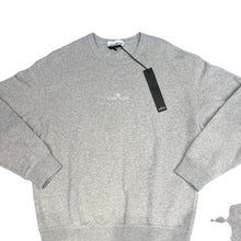 Load image into Gallery viewer, Stone Island Grey Embroidered-Logo Crewneck Jumper
