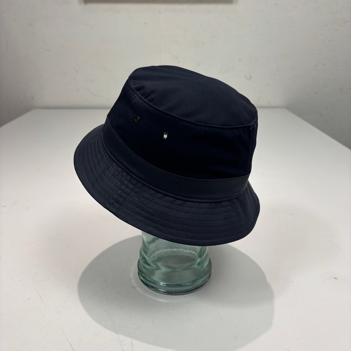 Stone Island Navy Blue Patch Logo Bucket Hat