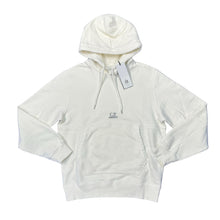 Load image into Gallery viewer, CP Company White Embroidered-Logo Spell Out Hoodie
