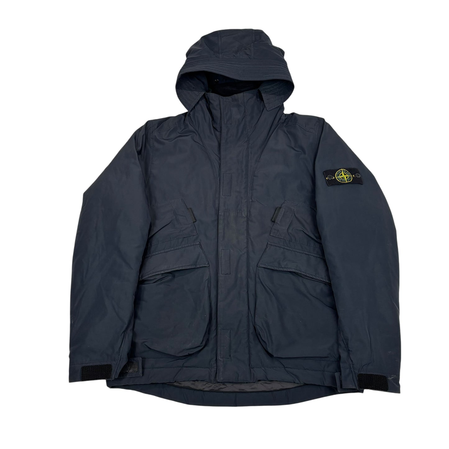 Stone Island Navy Blue Micro Reps with Primaloft Insulation Technology Coat
