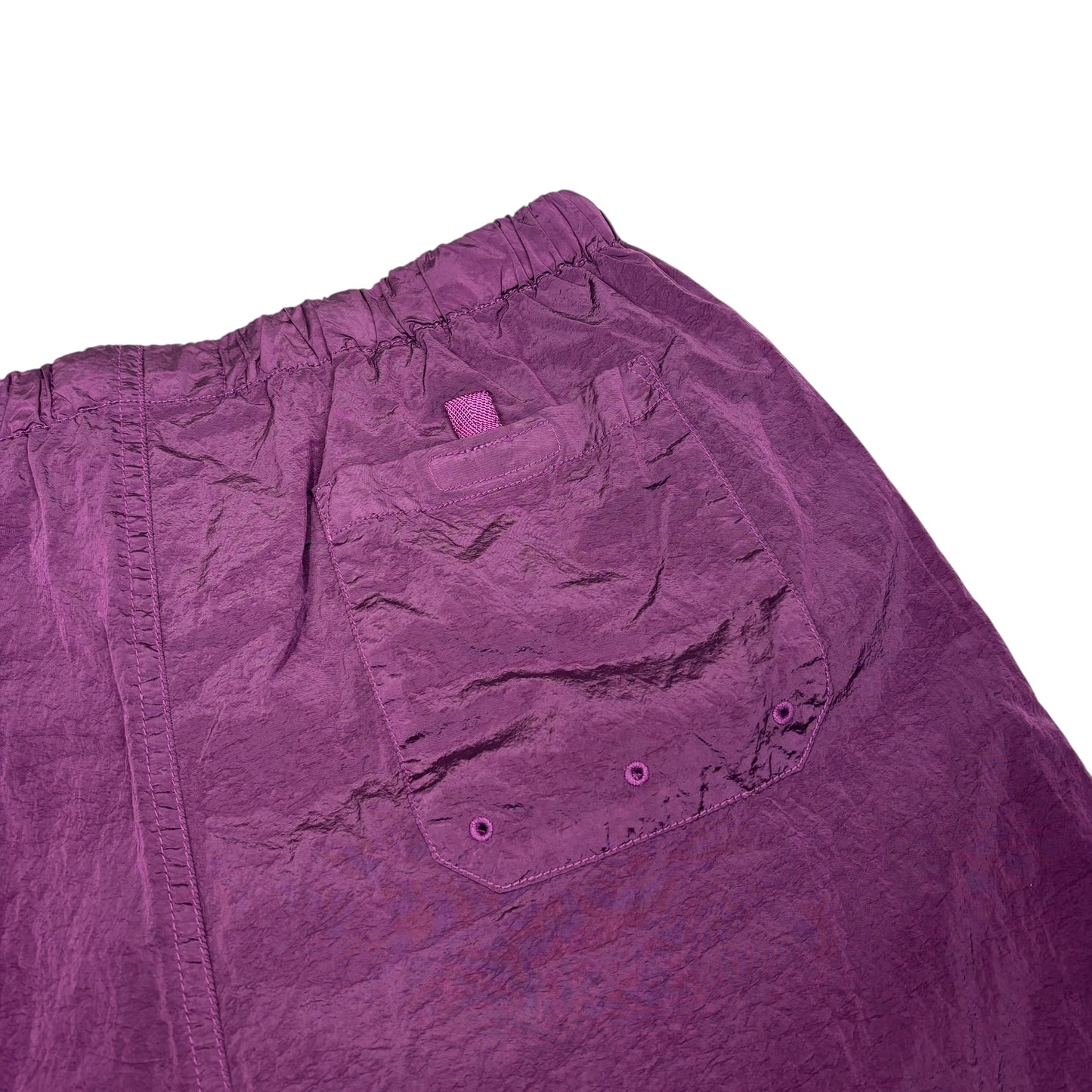 Stone Island Purple Nylon Metal Patch Logo Swim Shorts