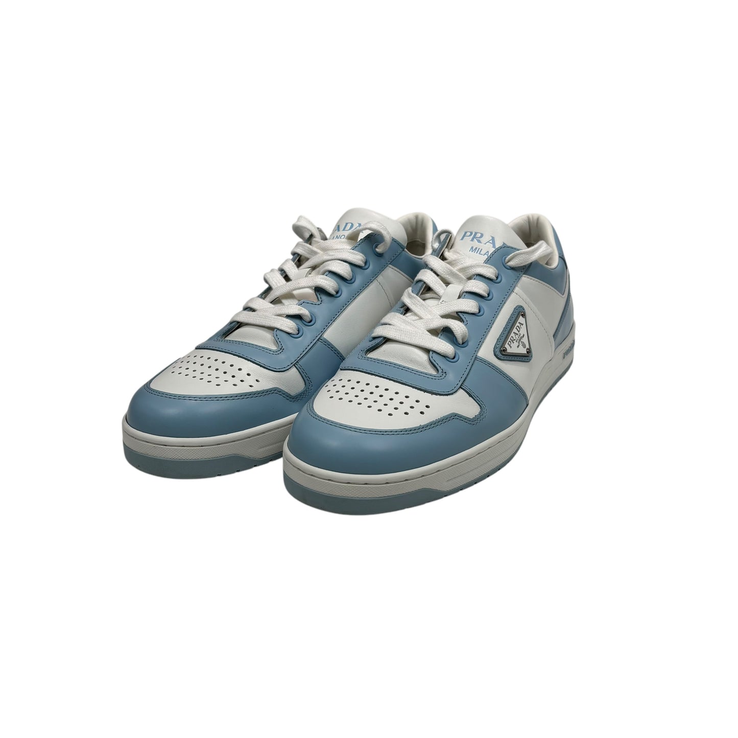 Prada Baby Blue Metal Patch Liw Trainers