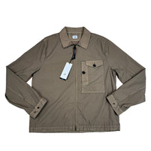 Load image into Gallery viewer, CP Company Butternut Brown Embroidered-Logo Overshirt Jacket
