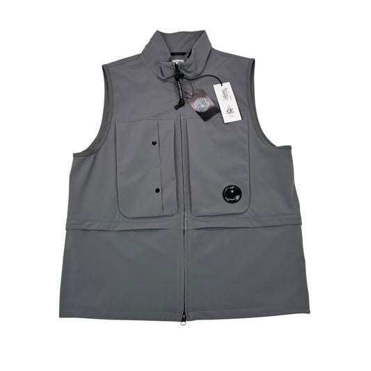 CP Company Smoked Pearl Grey Shell-R Single Goggle Gilet
