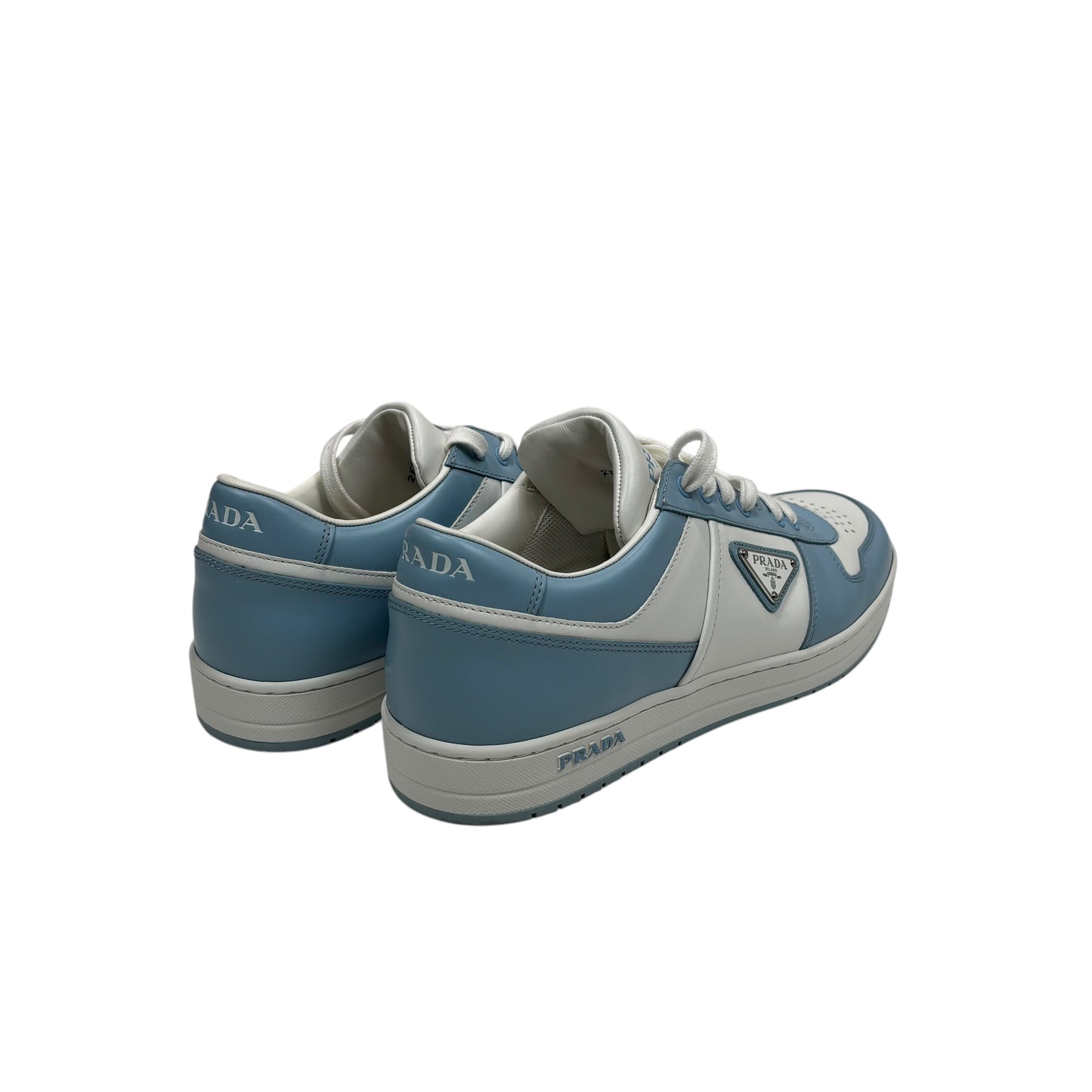 Prada Baby Blue Metal Patch Liw Trainers
