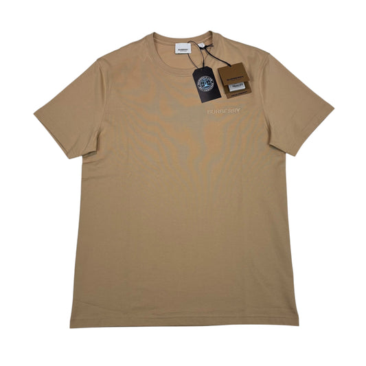 Burberry Beige Logo-Embroidery Tshirt