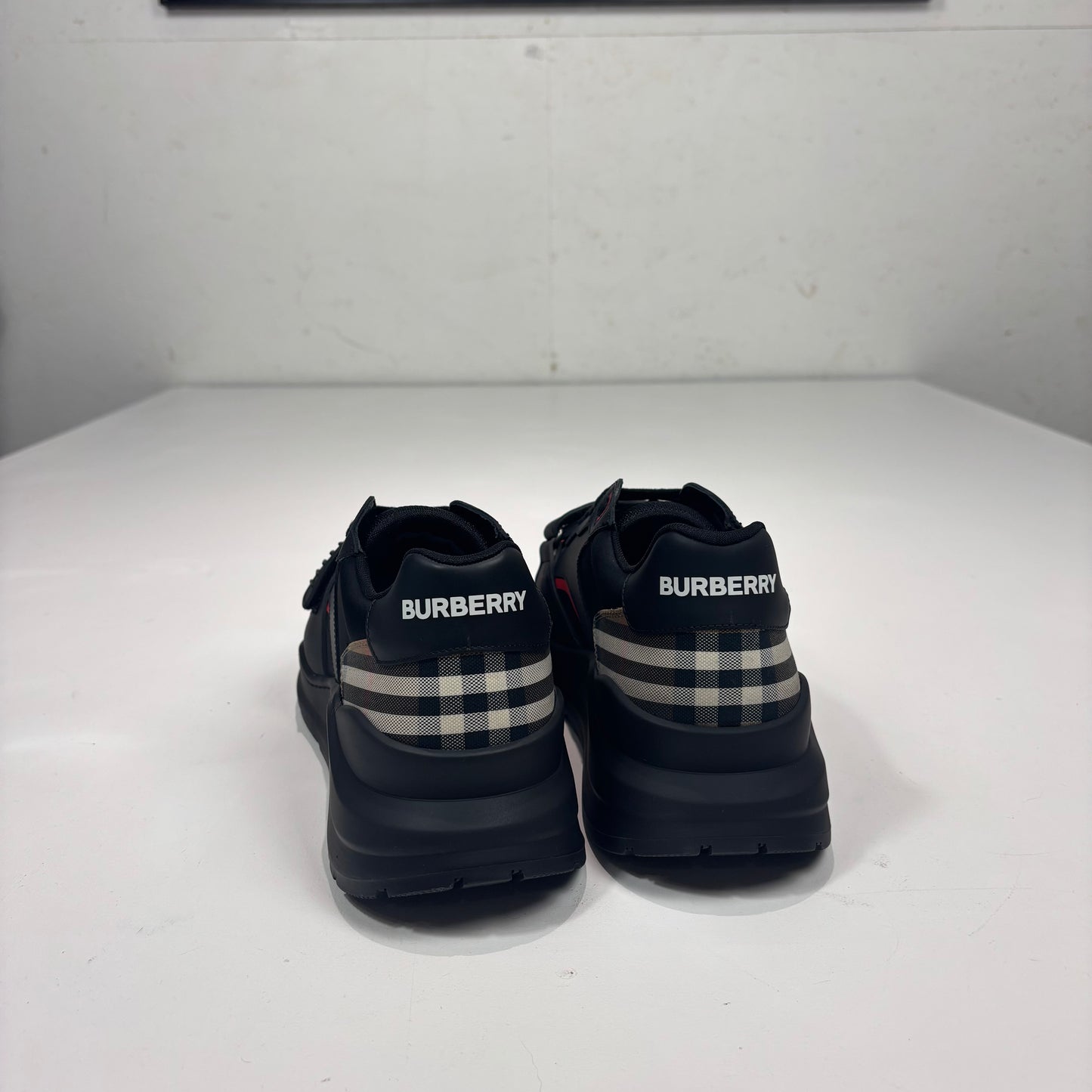 Burberry Black Ramsey Check Men’s Trainers