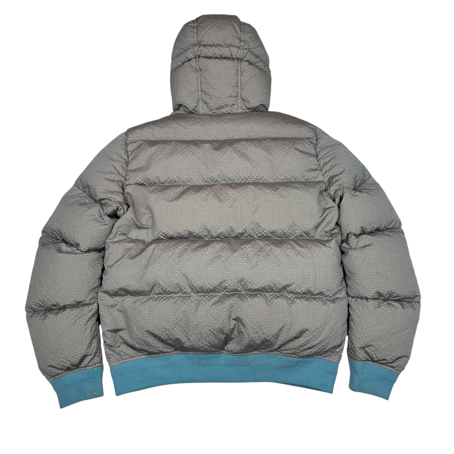 Stone Island Light Blue Poly Colour Frame Down-TC Patch Logo Puffer Jacket
