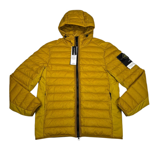 Stone Island Yellow Loom Woven chambers R-Nylon Down-TC Jacket