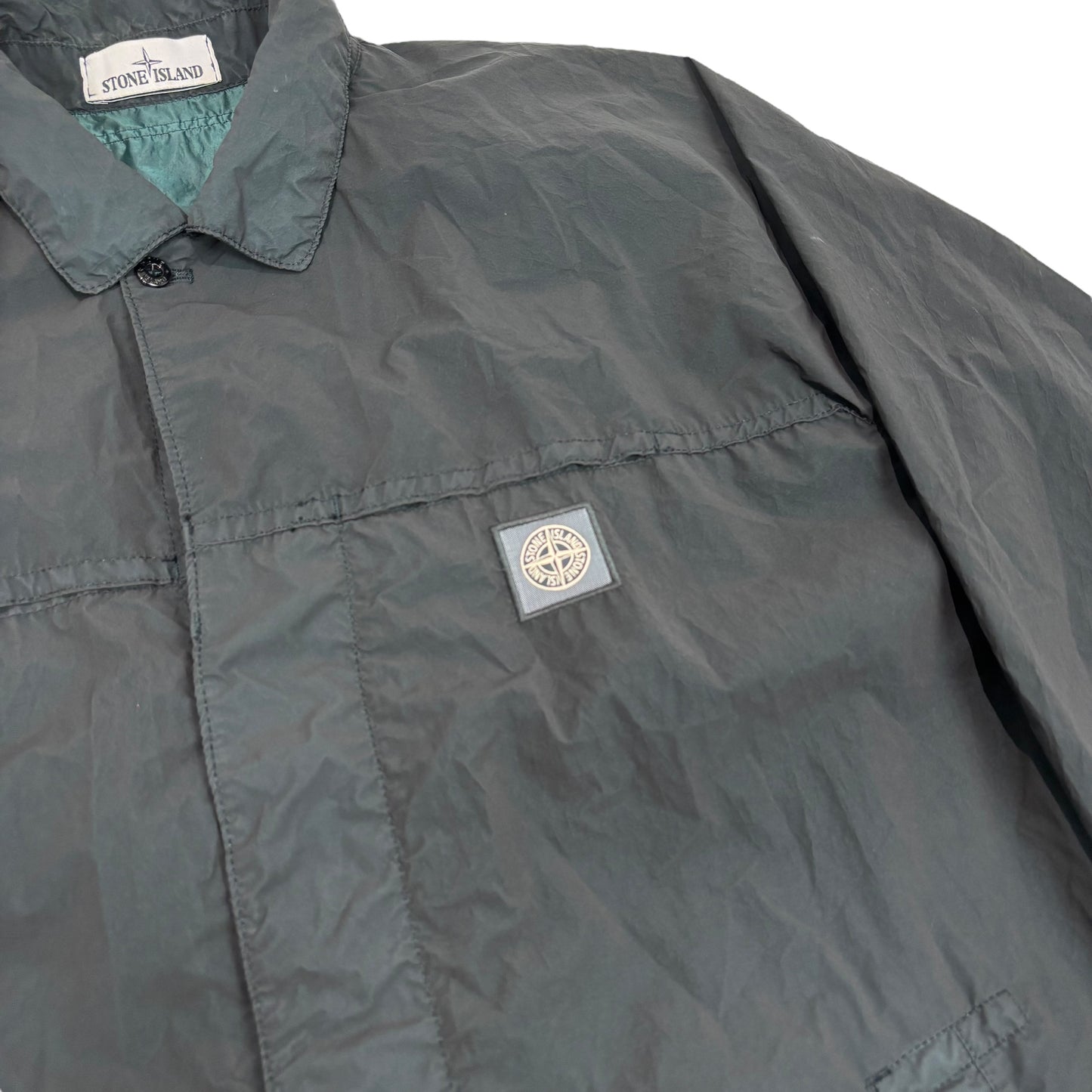 Stone Island Black Patch Logo LongLine Lamy Velour Jacket