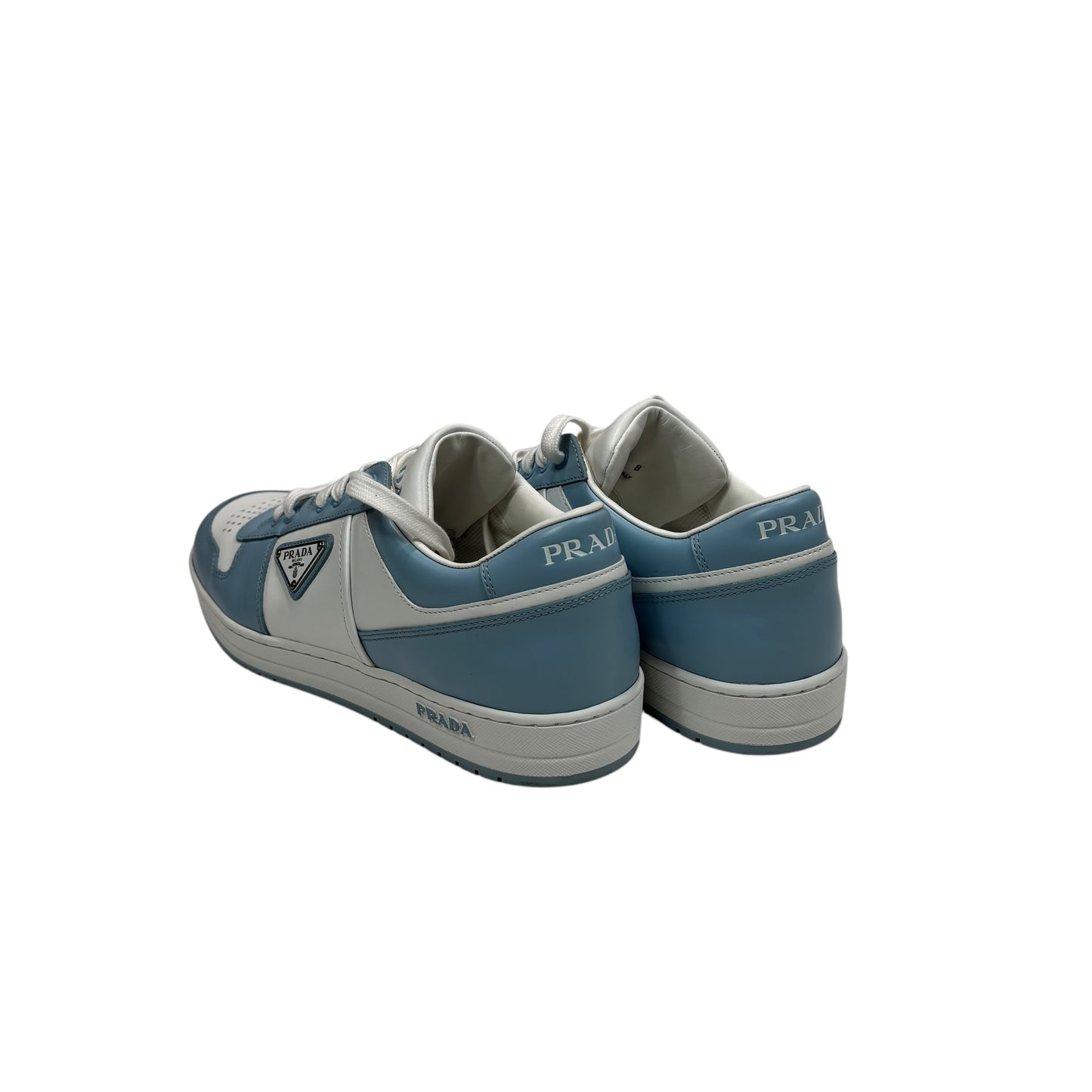 Prada Baby Blue Metal Patch Liw Trainers