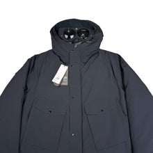 Load image into Gallery viewer, CP Company Navy Blue Double-Goggle Insulated Down Coat
