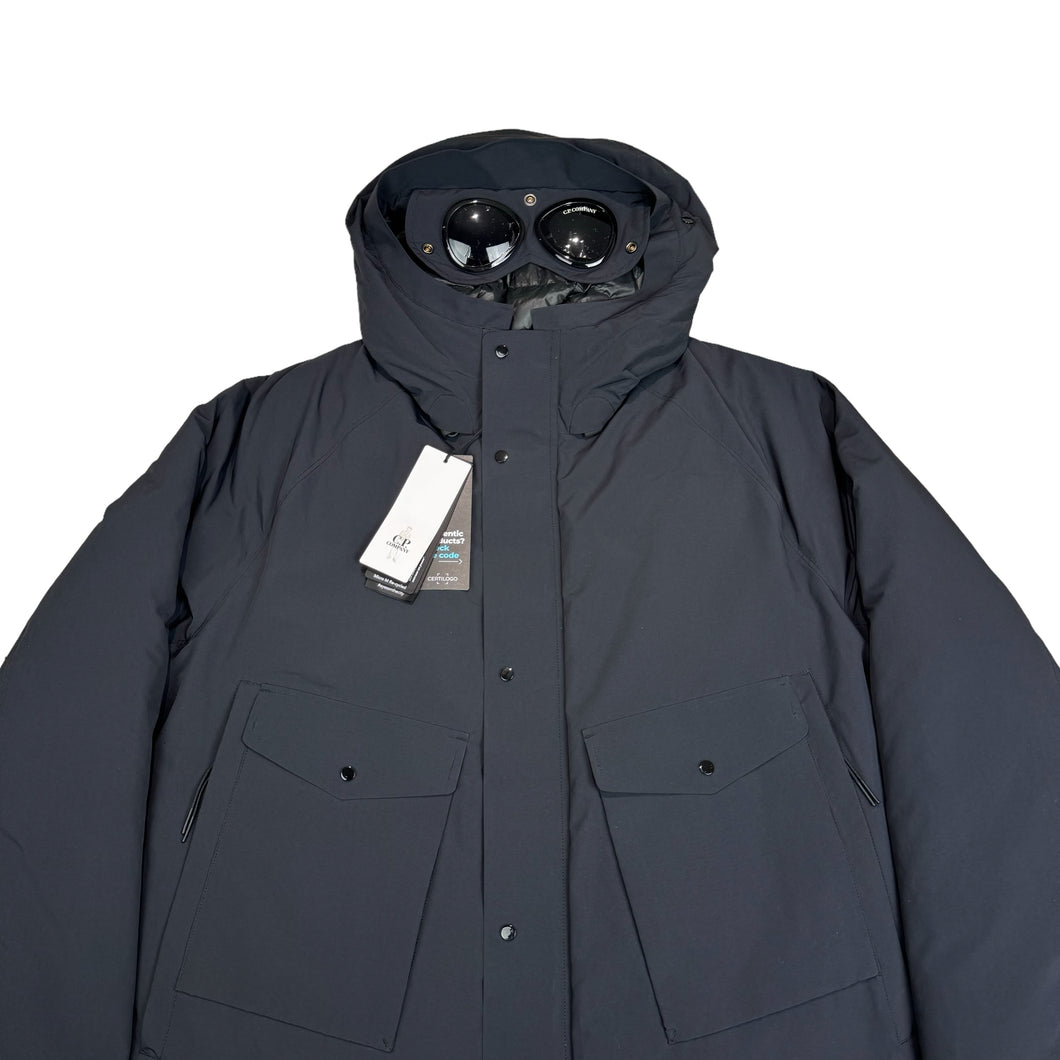CP Company Navy Blue Double-Goggle Insulated Down Coat