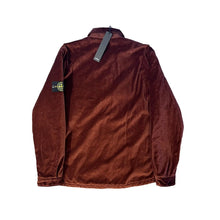 Load image into Gallery viewer, Stone Island Chestnut Brown Velvet Quilted Garment Dyed Overshirt Jacket
