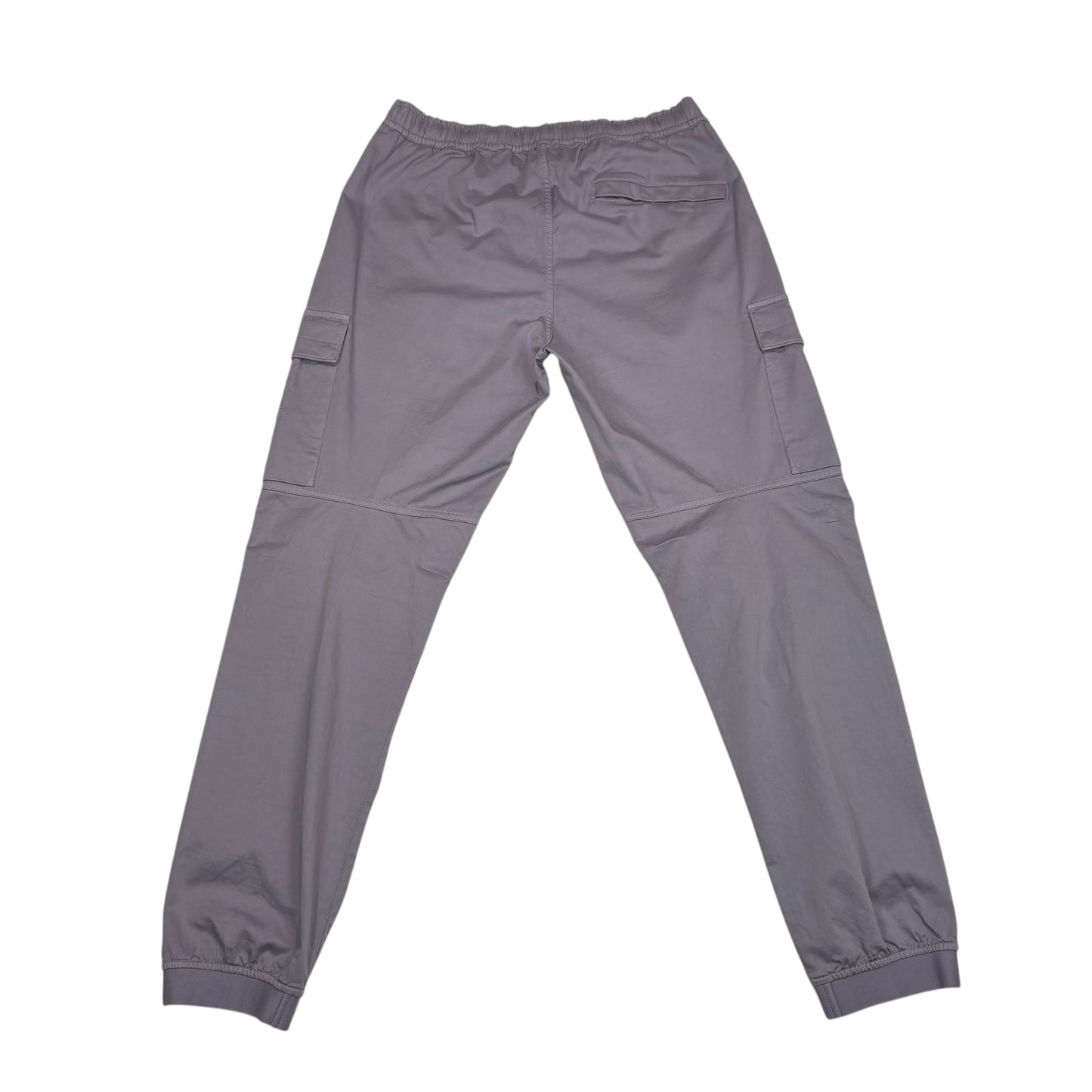 Stone Island Light Blue Compass-Latch Brushed Cotton Cargo Trousers