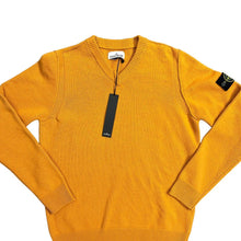 Load image into Gallery viewer, Stone Island Orange Wool V-Neck Jumper
