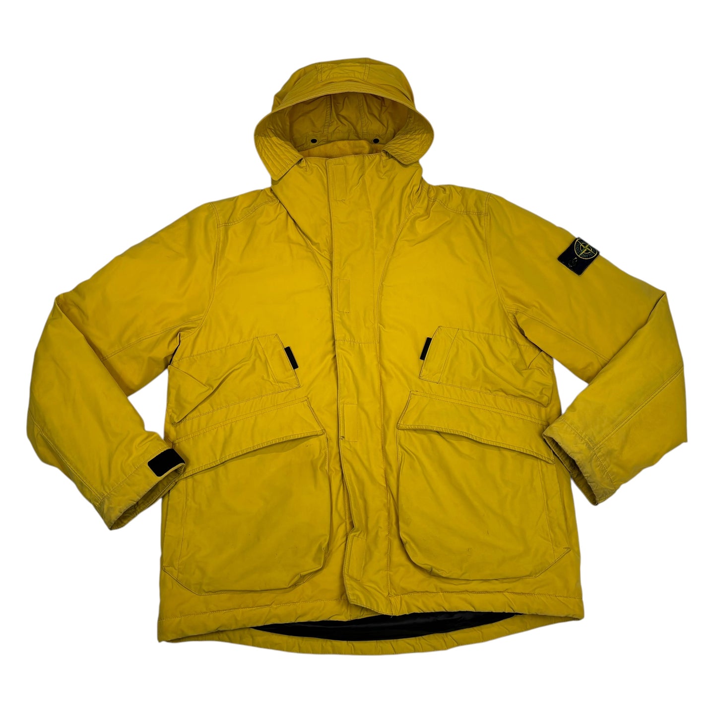 Stone Island Yellow Micro Reps with Primaloft Insulation Technology Coat