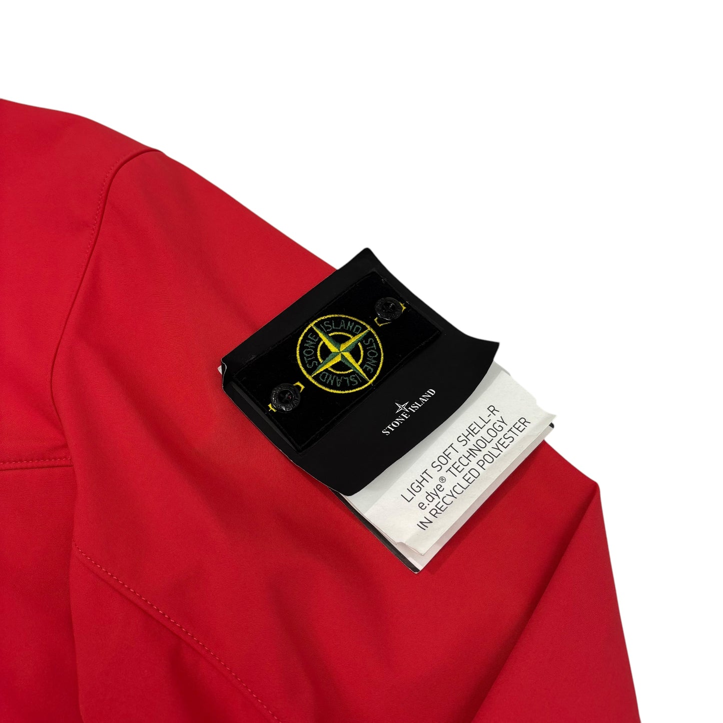 Stone Island Red Light Soft Shell-R e.dye Technology in Recycled Polyester Jacket