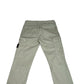 Stone Island White Zip-Pocket Brushed Cotton Cargo Trousers