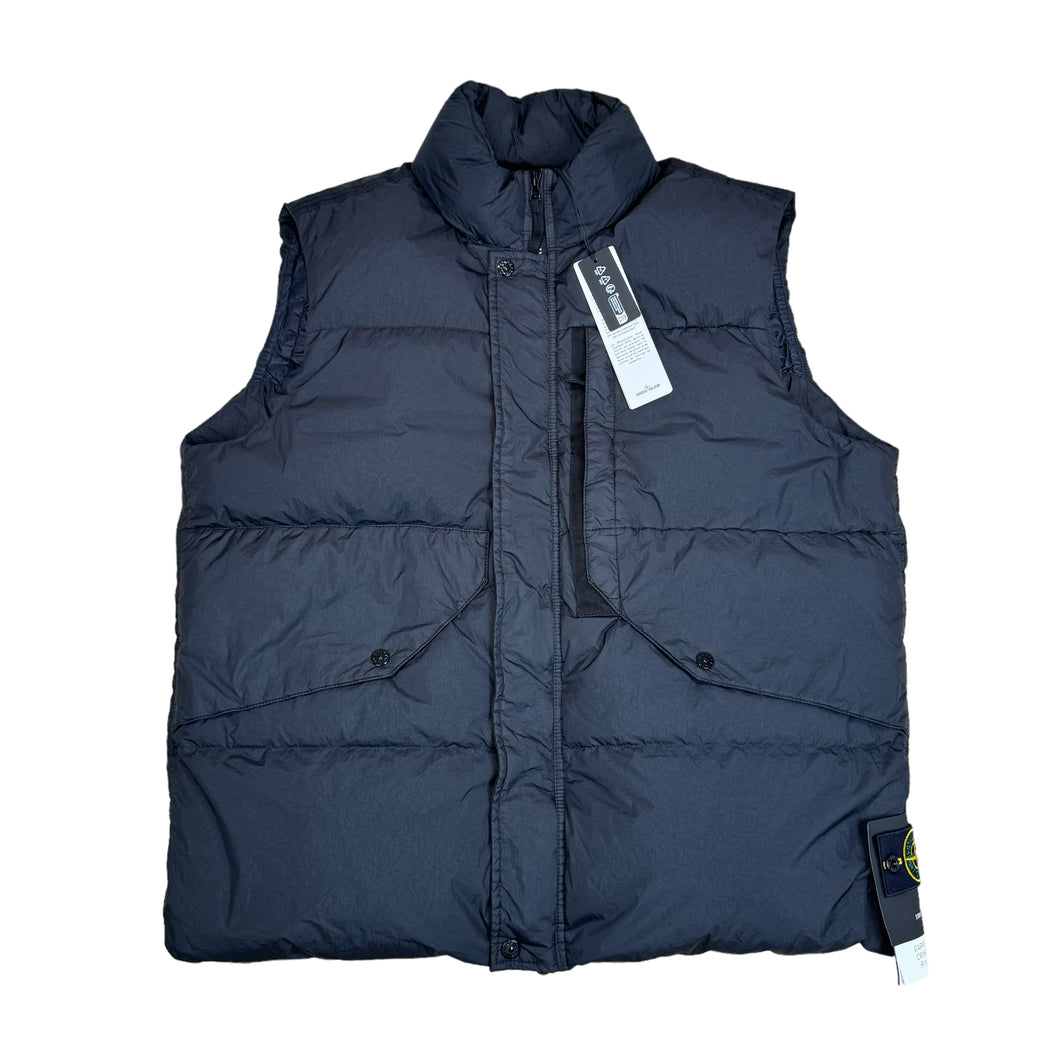 Stone Island Grey Garment Dyed Crinkle Reps R-NY Down Gilet