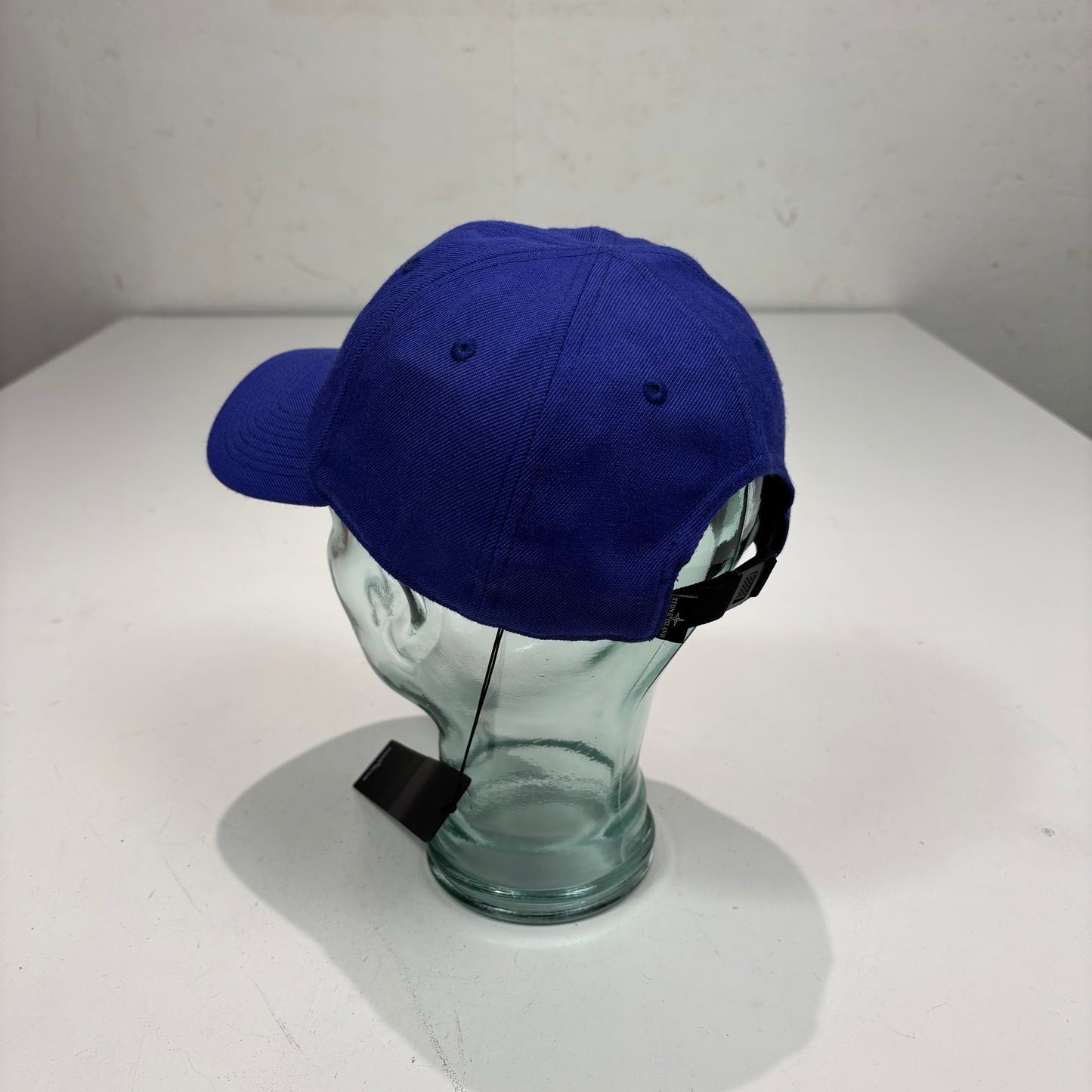 Stone Island Royal Blue Half Logo Print Design Cap