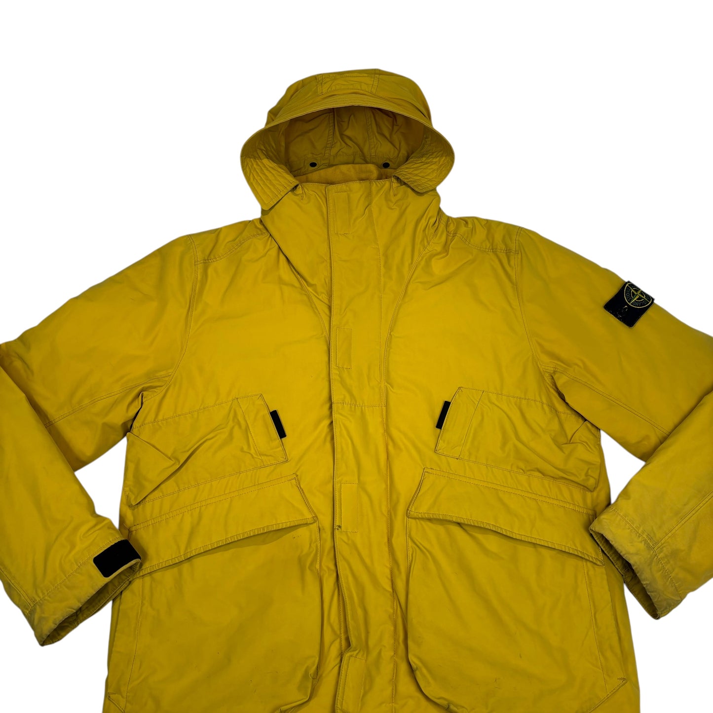 Stone Island Yellow Micro Reps with Primaloft Insulation Technology Coat