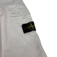 Stone Island White Compass-Patch Brushed Cotton Cargo Trousers