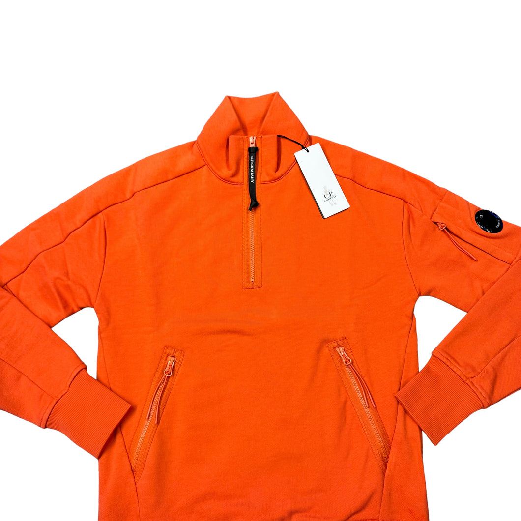 CP Company Orange Classic Goggle Half-Zip Jacket