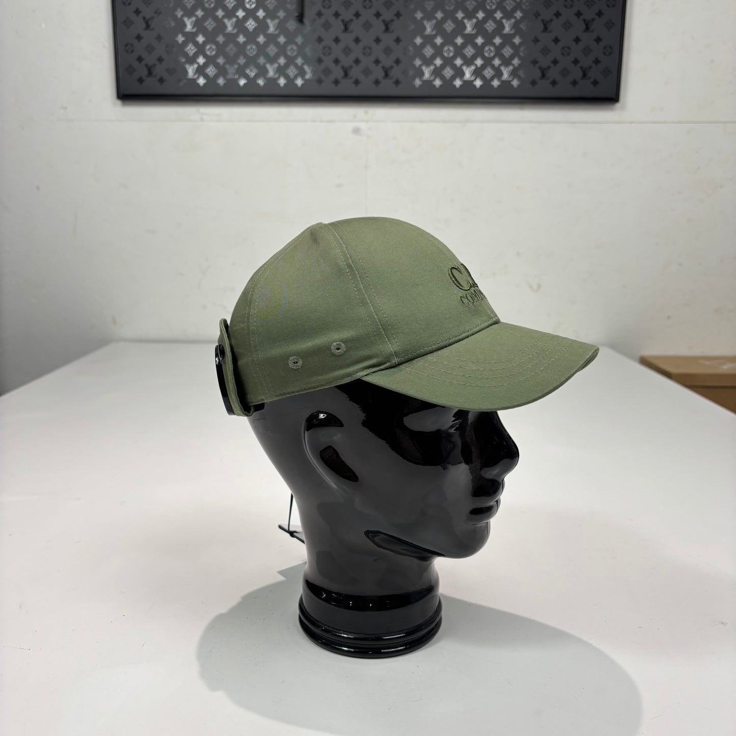 CP Company Military Green Logo Embroidery double Goggle Hat