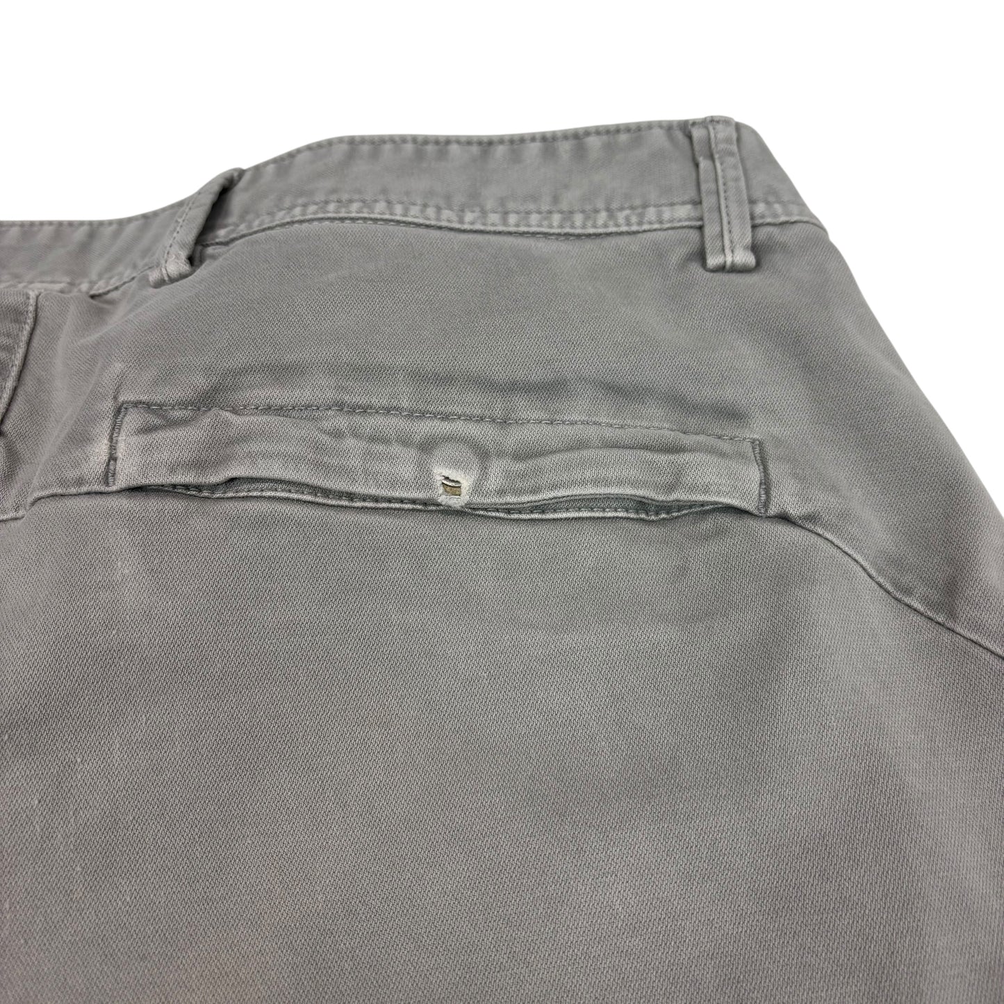 Stone Island Light Grey Zip Pocket Brushed Cotton Cargo Trousers