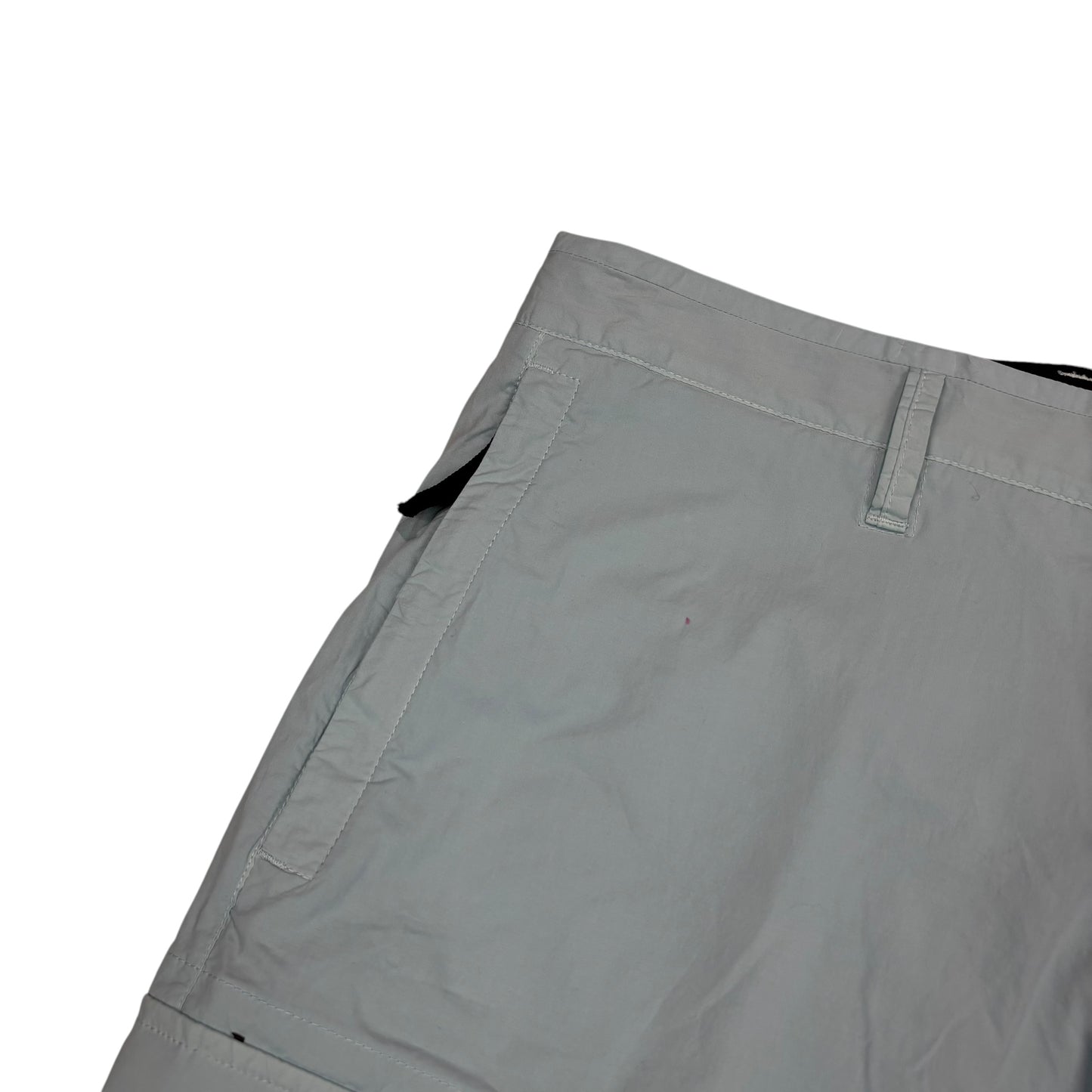 Stone Island Ice Blue Compass-Patch Cargo Shorts