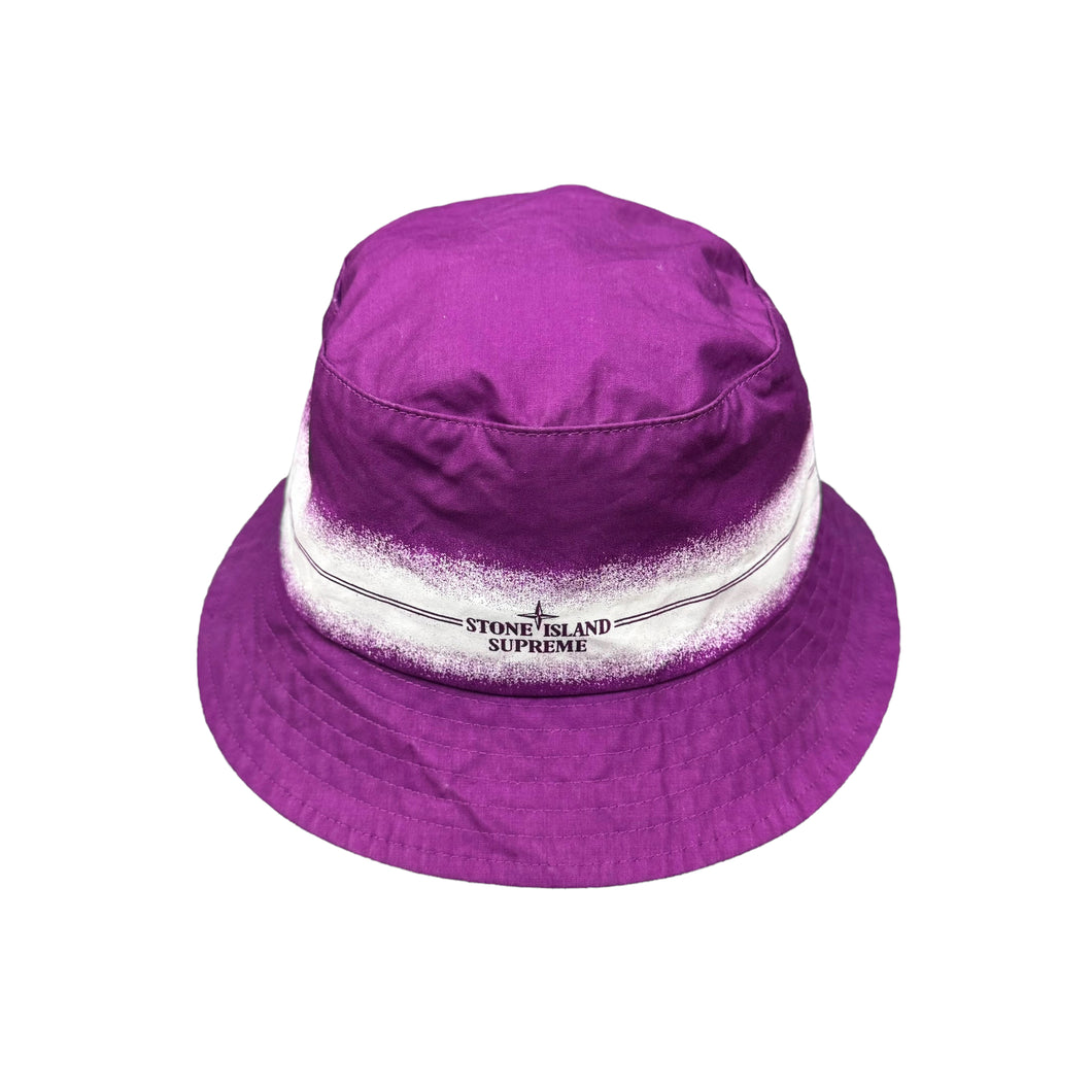 Stone Island X Supreme Magenta Purple Bucket Hat