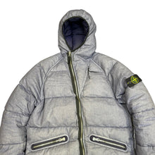 Load image into Gallery viewer, Stone Island Blue Lino Resinato Down-TC Puffer Jacket
