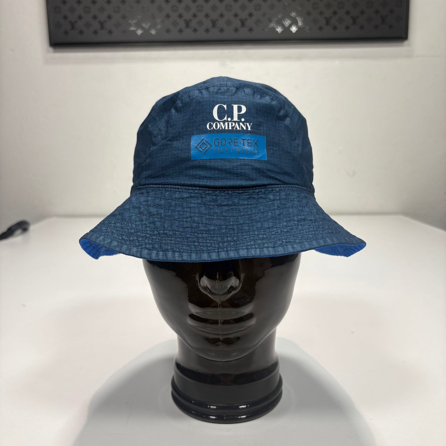 Cp Company Blue Reversible Bucket hat