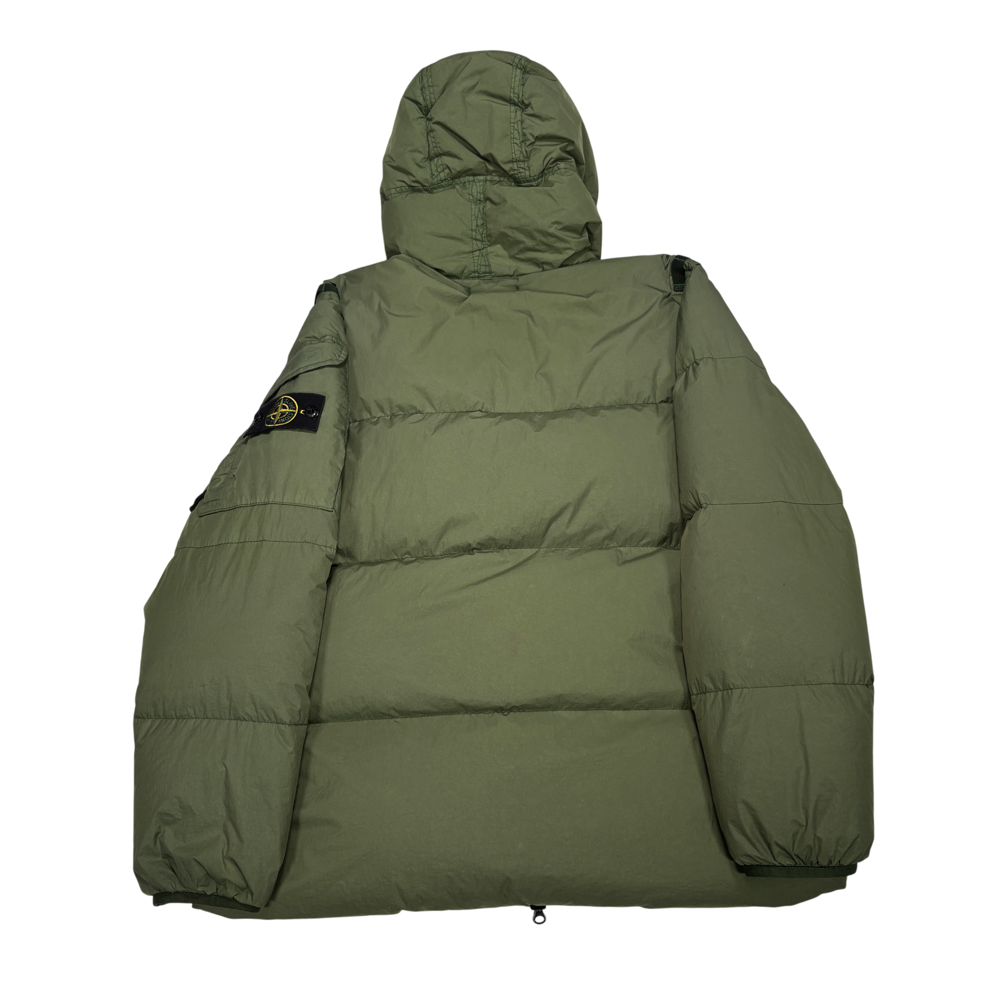 Stone Island Green Garment Dyed Crinkle Reps R-NY Down