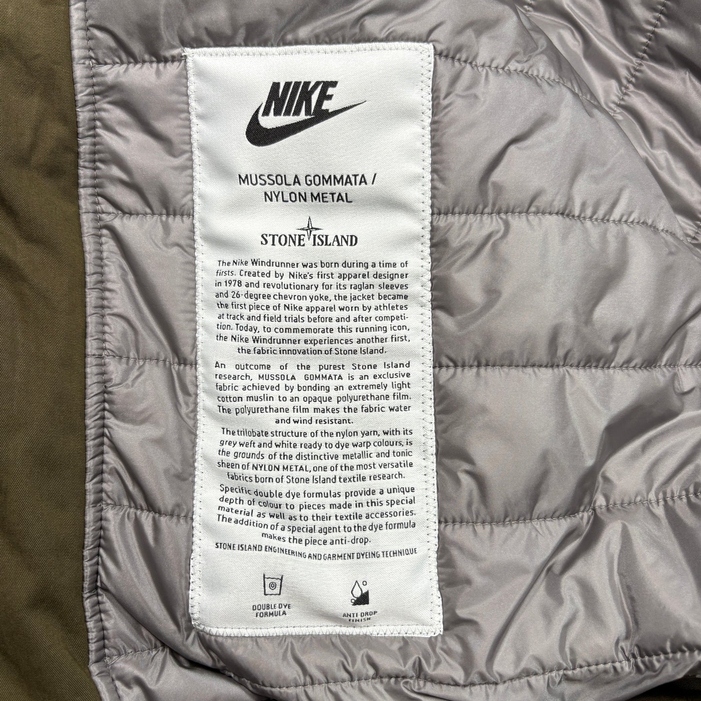 Nike X Stone Island Green Mussola Gommata / Nylon Metal Jacket