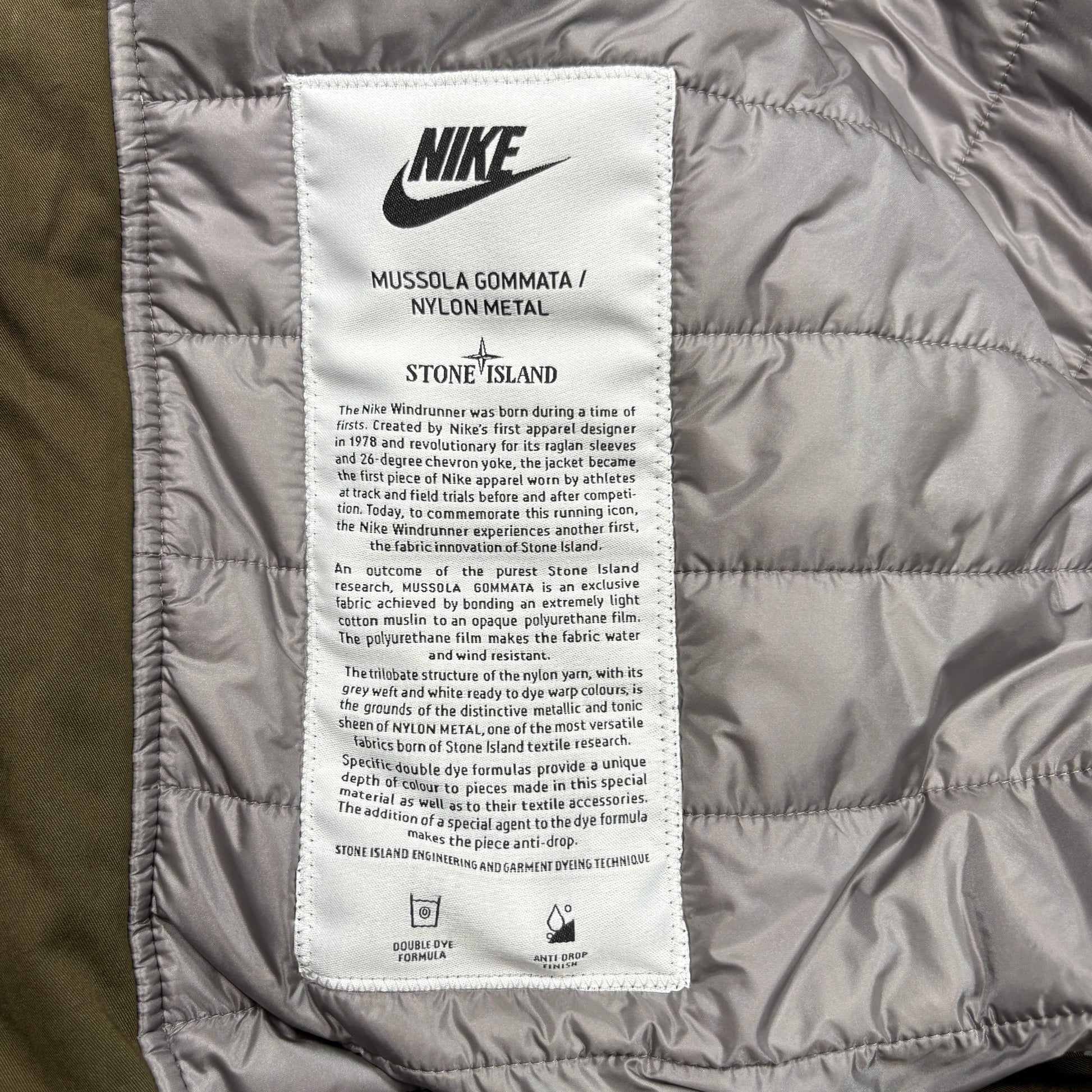 Nike X Stone Island Green Mussola Gommata / Nylon Metal Jacket
