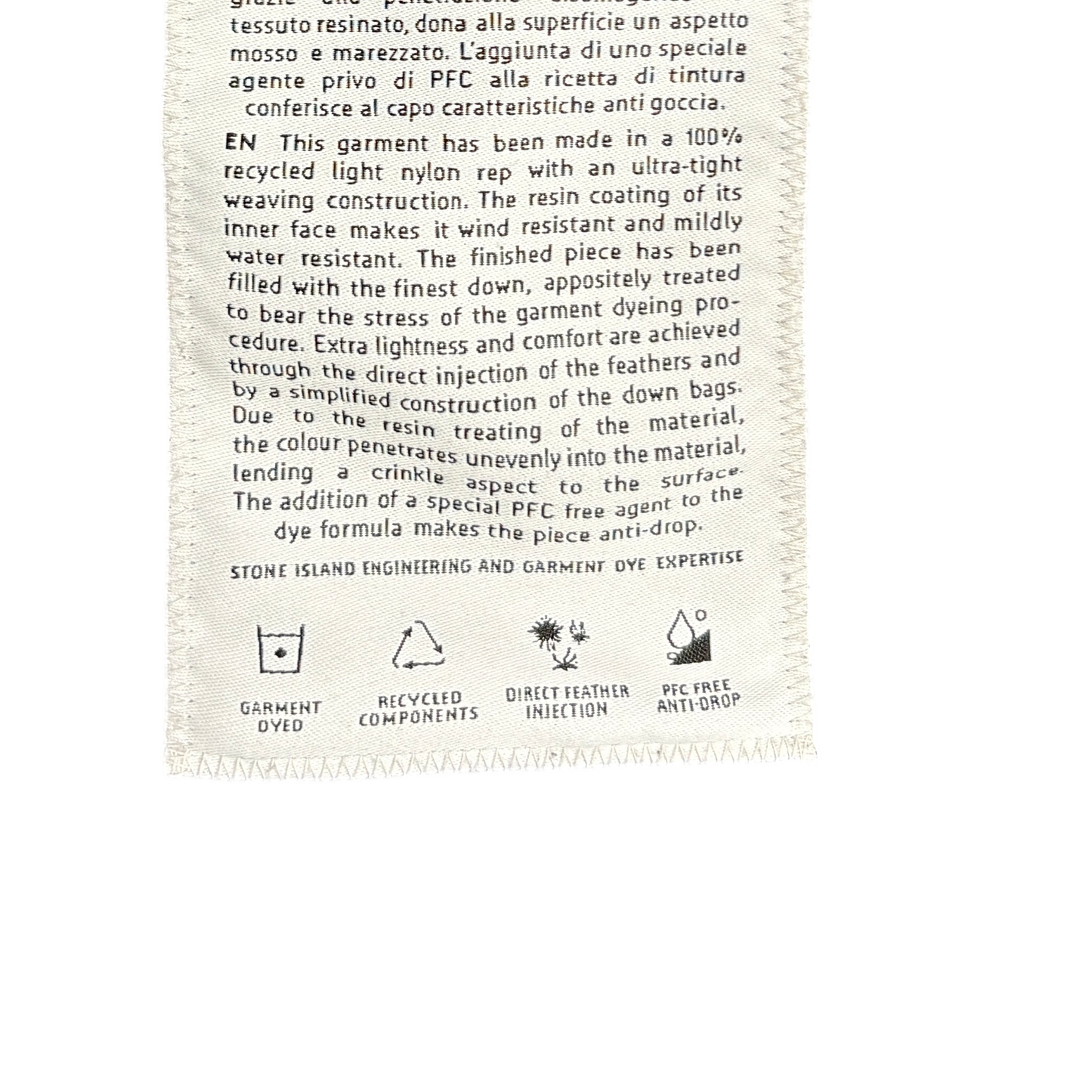 Stone Island Grey Garment Dyed Crinkle Reps R-NY Down