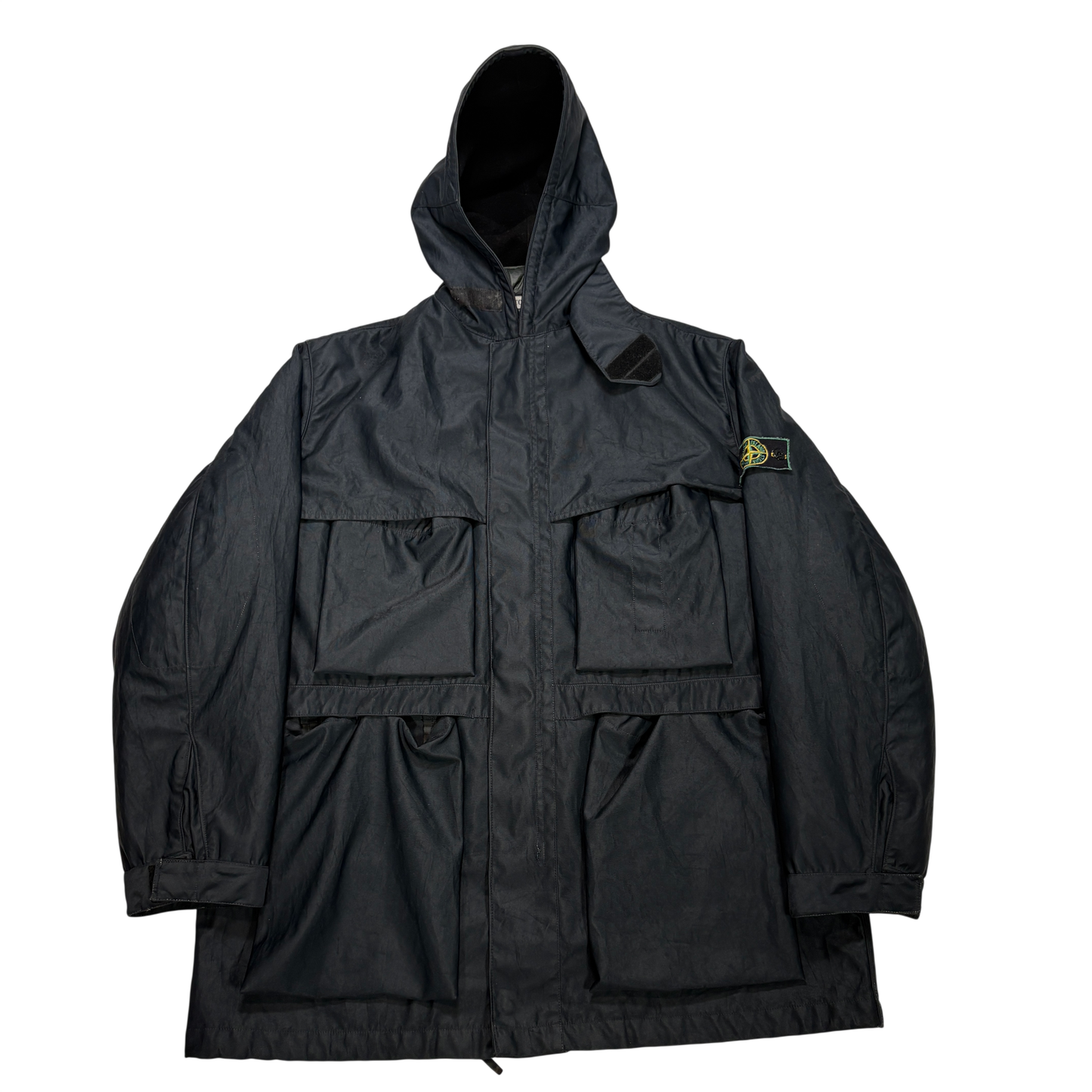 Stone Island Green Edge Dual Layer Black Jacket